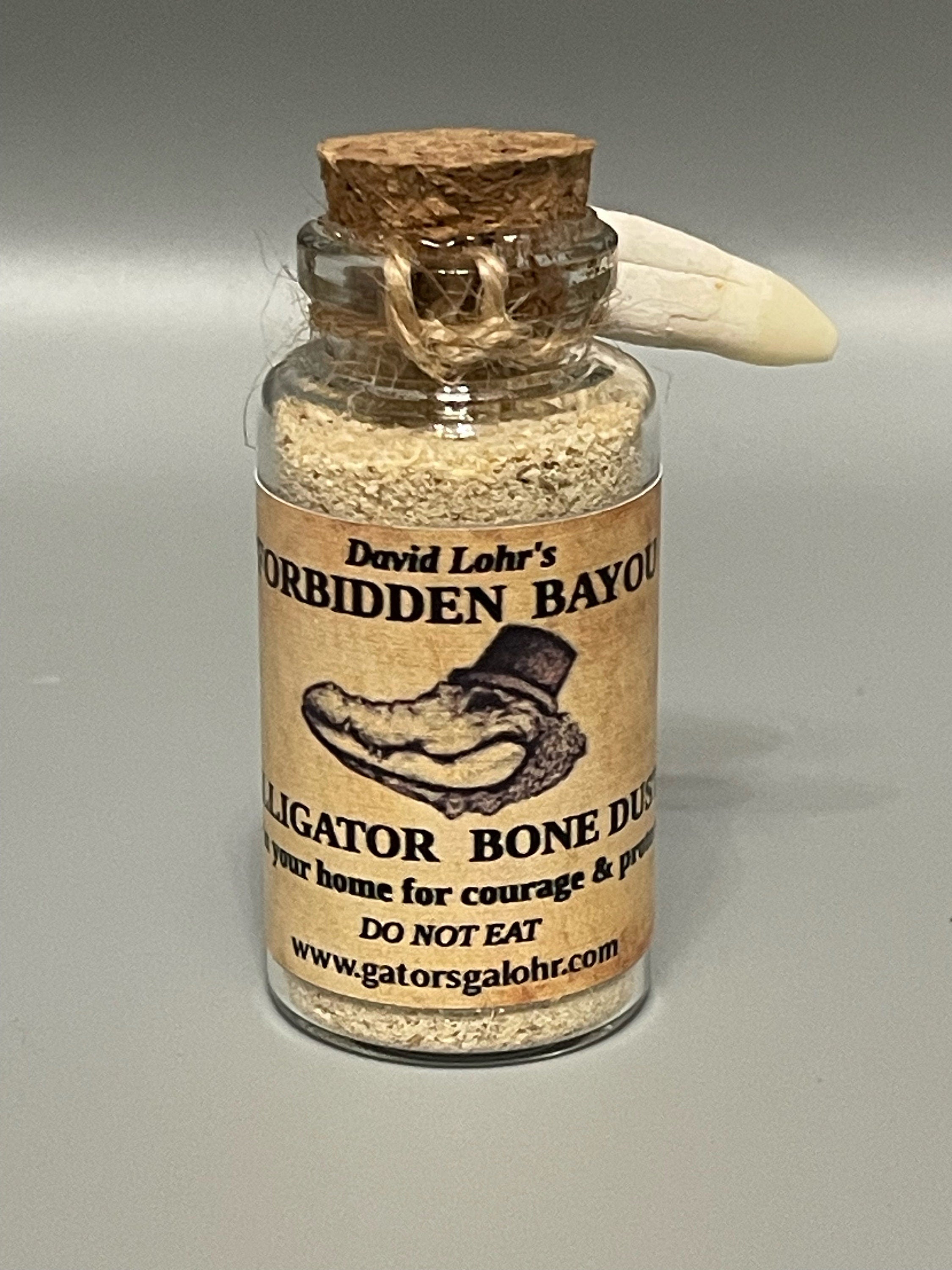 10 Bottles Of ALLIGATOR BONE DUST – Voodoo, Hoodoo, Wicca, Gothic, Oddity